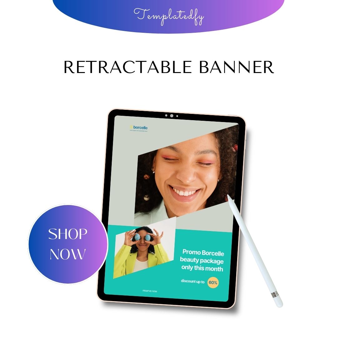 Retractable Banner Template Printable in PDF & Word – Template1Minute