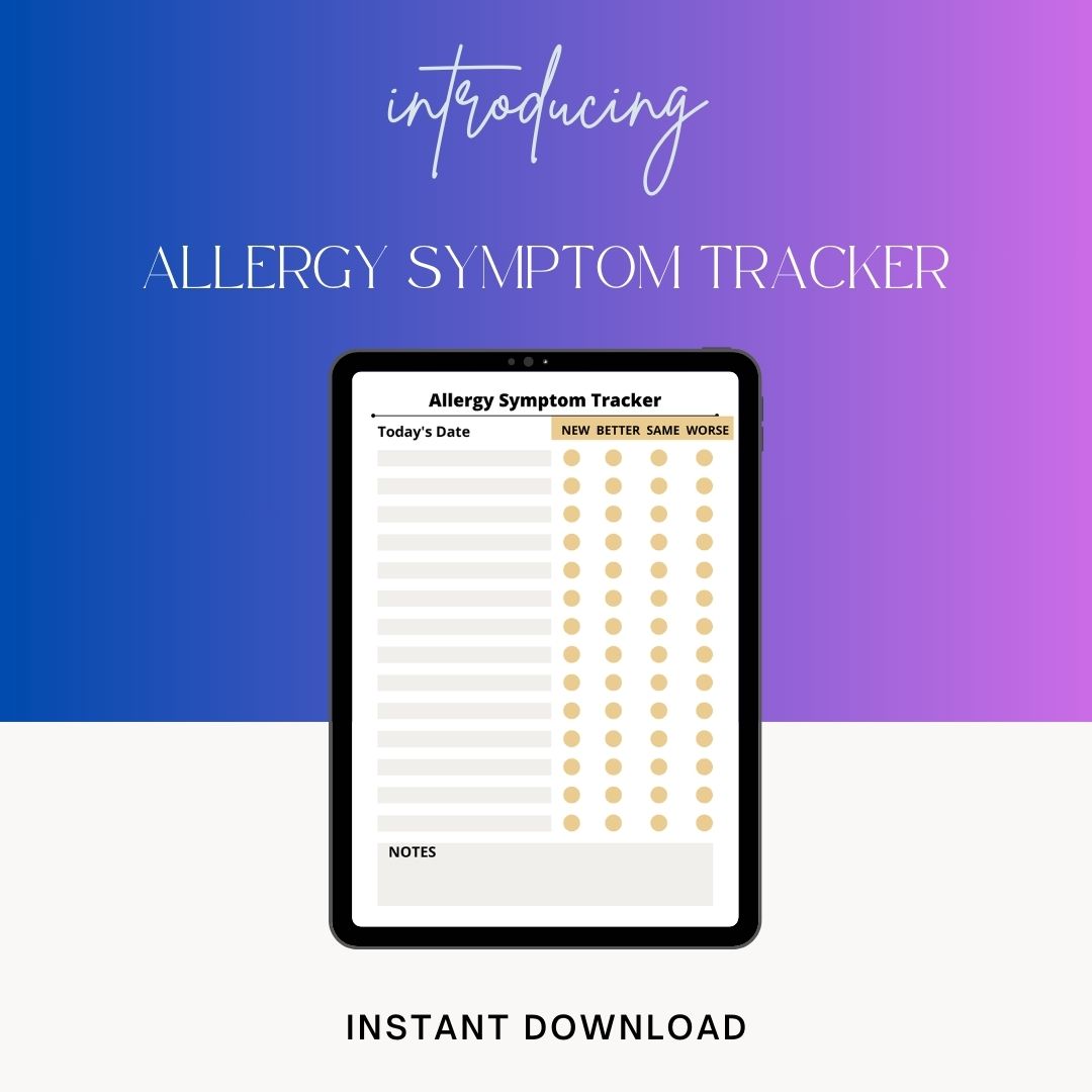 Allergy Symptom Tracker Template Printable Pdf Word Excel