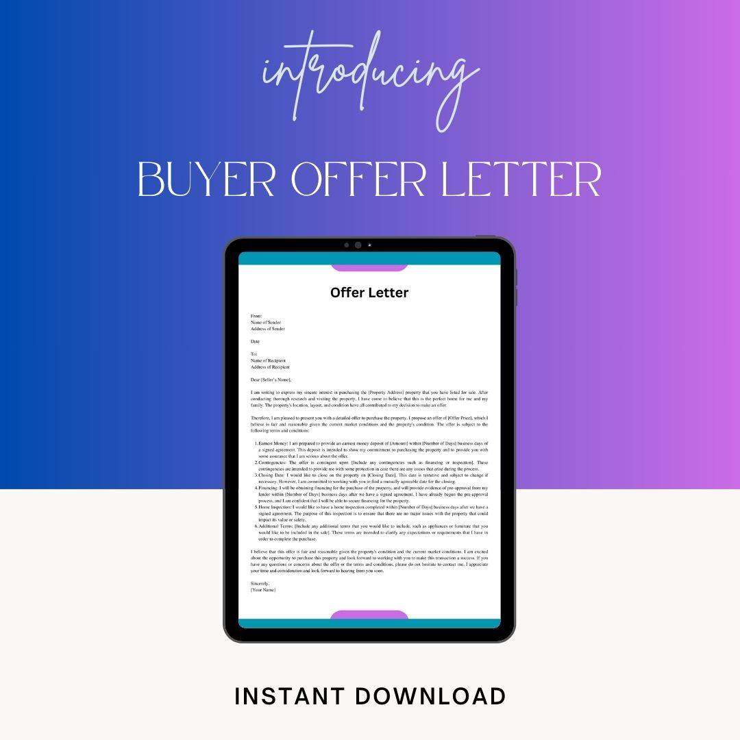 Buyer Offer Letter Sample Template with Examples Word Template1Minute