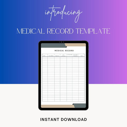 Medical Record Template Printable in PDF & Word [Editable]