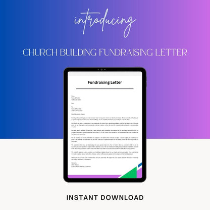 Church Building Fundraising Letter Sample with Example Word