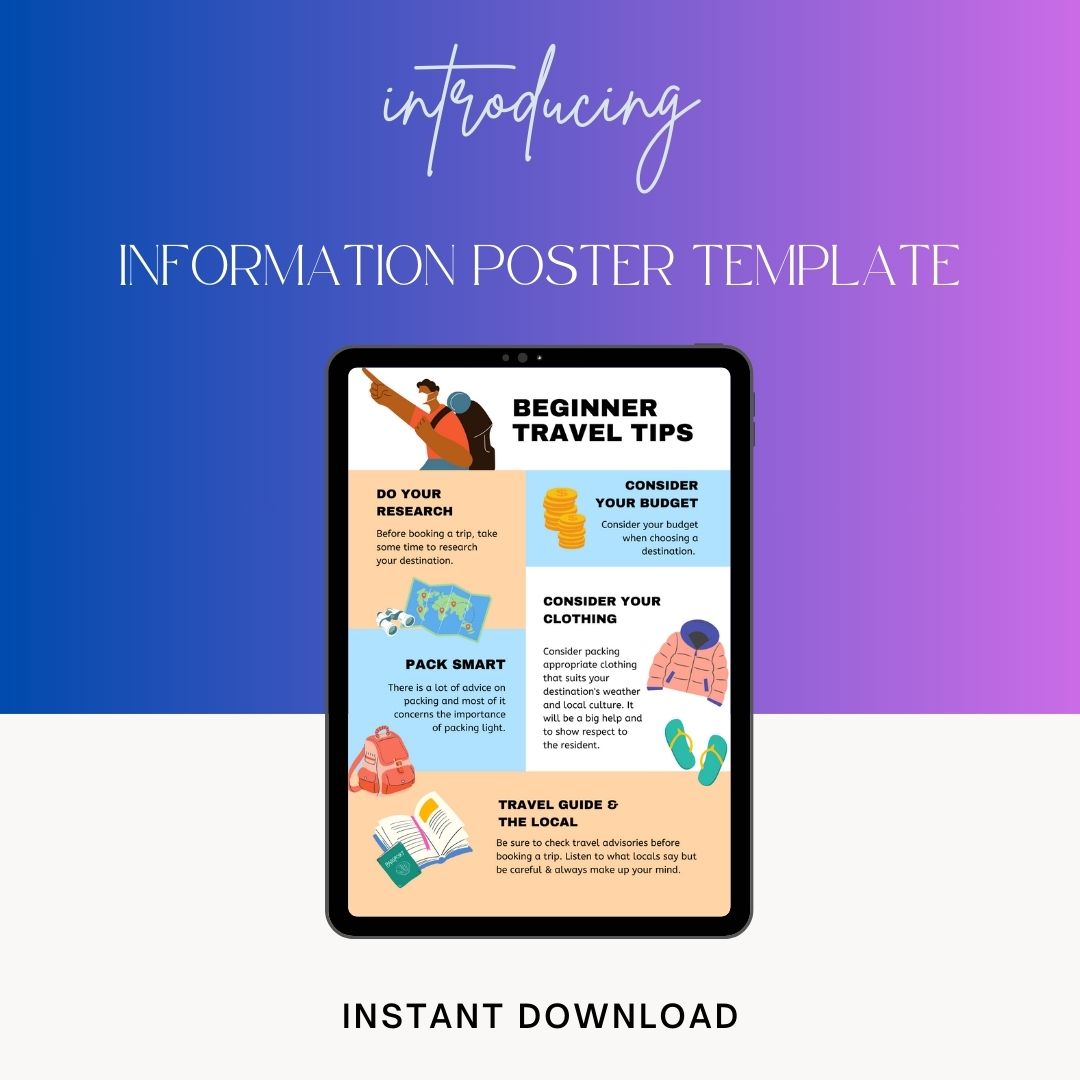 Information Poster Template Printable in PDF Word