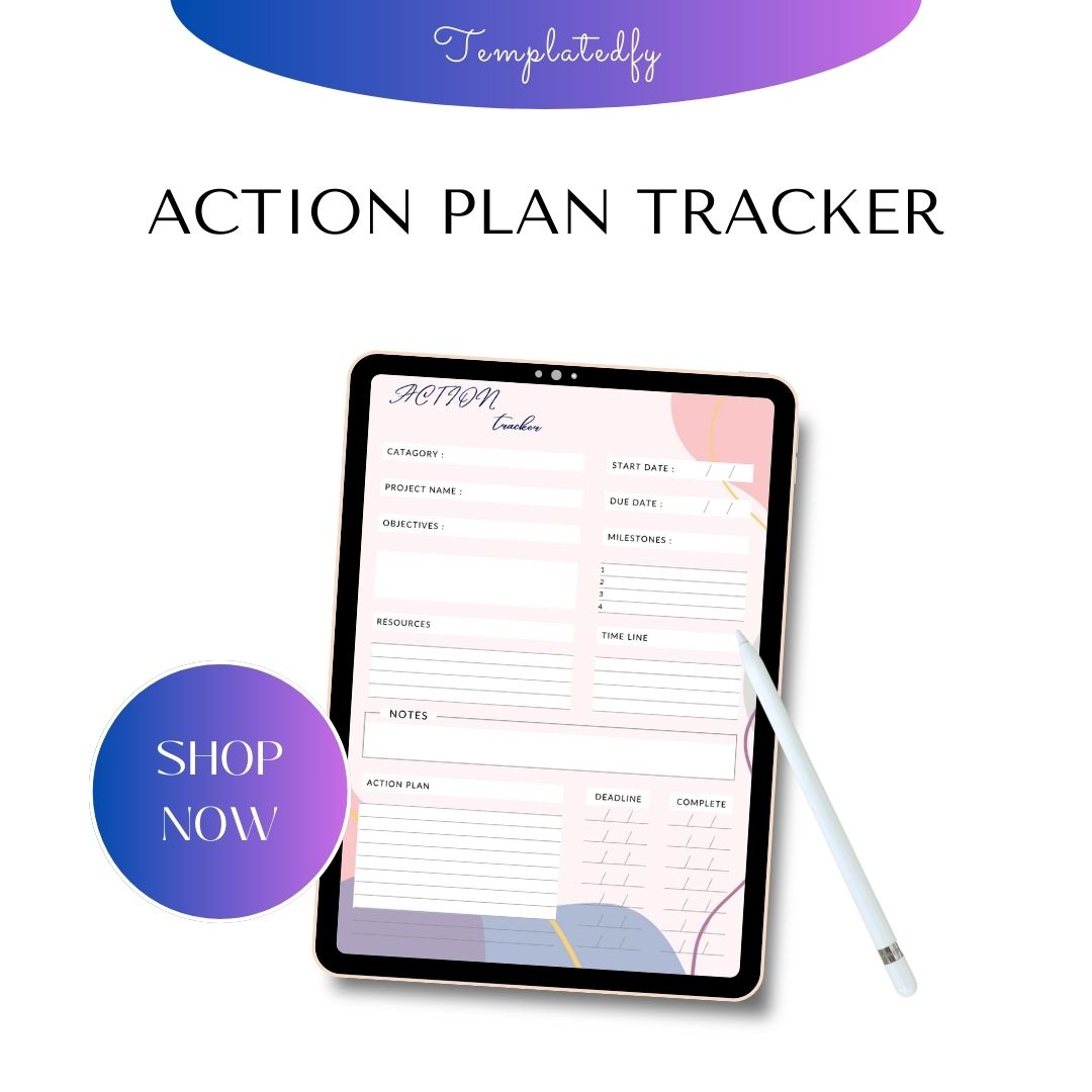 Blank Action Tracker Template