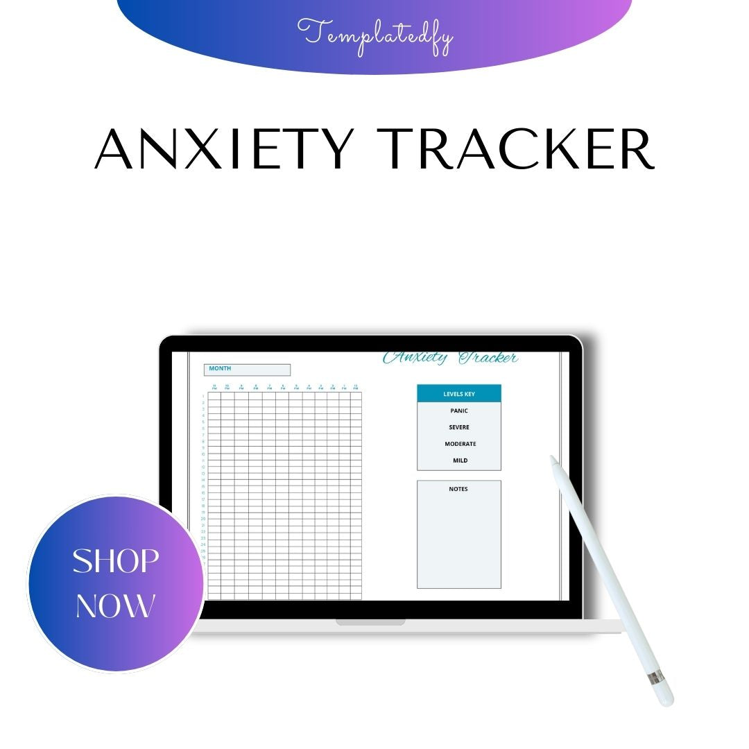 Anxiety Tracker Template Blank Printable PDF, Word & Excel