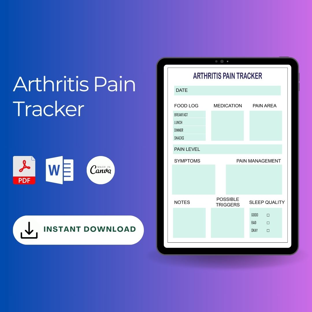 Arthritis Pain Tracker Template