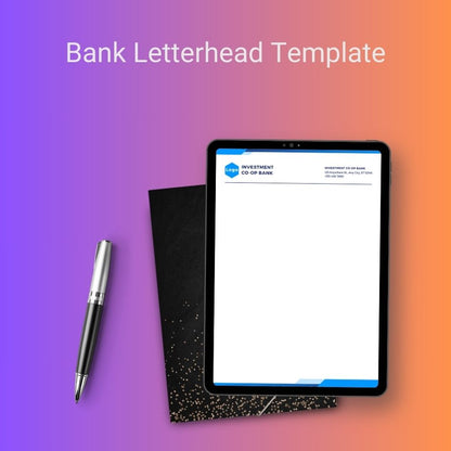 Bank Letterhead Template [Printable Blank] Word Editable