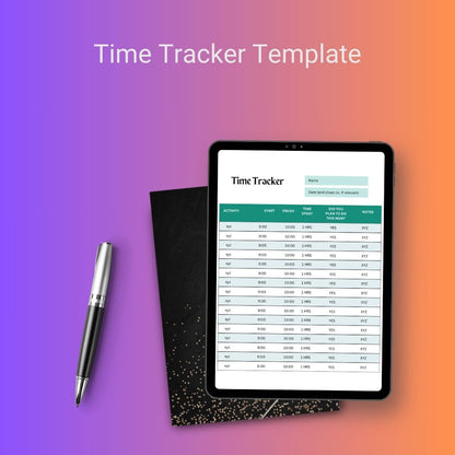 Time Tracker Template Printable in PDF, Word, Excel