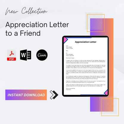 Appreciation Letter To Friend