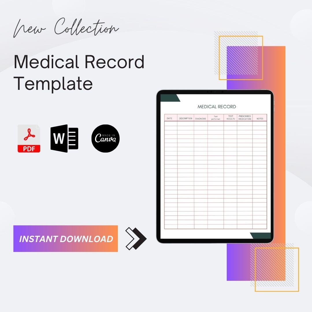 Medical Record Template Printable in PDF & Word [Editable]