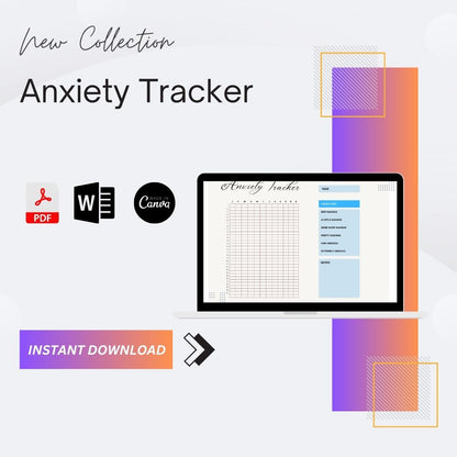 Anxiety Tracker Template Blank Printable PDF, Word & Excel