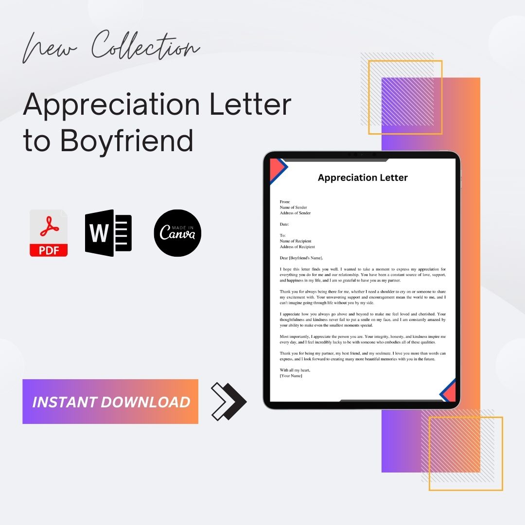 A Appreciation Letter To My Boyfriend