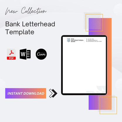 Bank Letterhead Template [Printable Blank] Word Editable