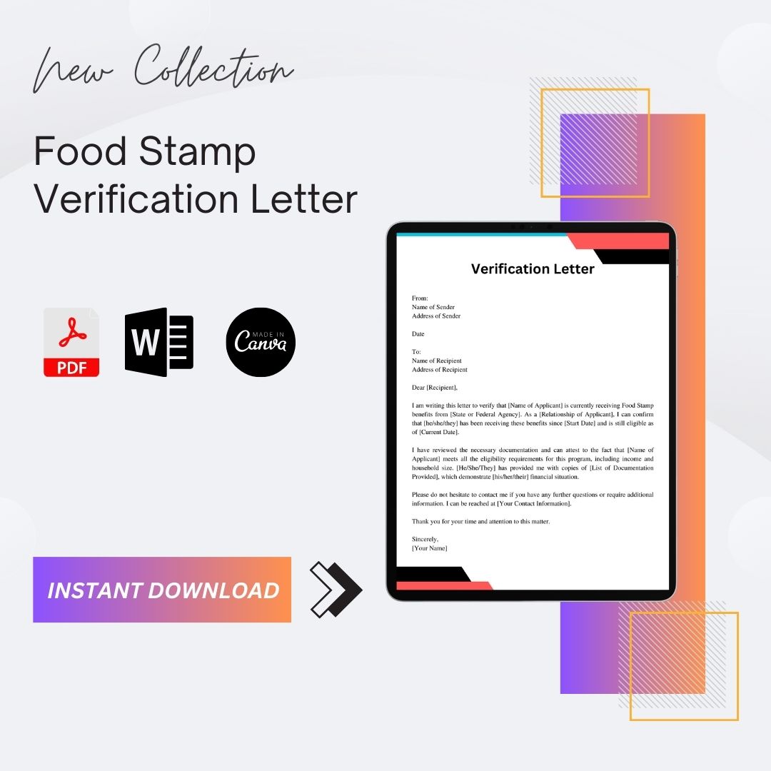 How To Get A Food Stamp Verification Letter Online