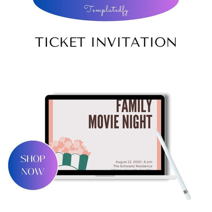 Ticket Invitation Template Printable in PDF, Word