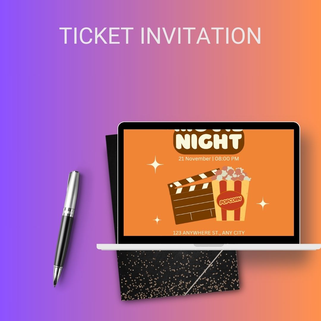 Ticket Invitation Template Printable in PDF, Word