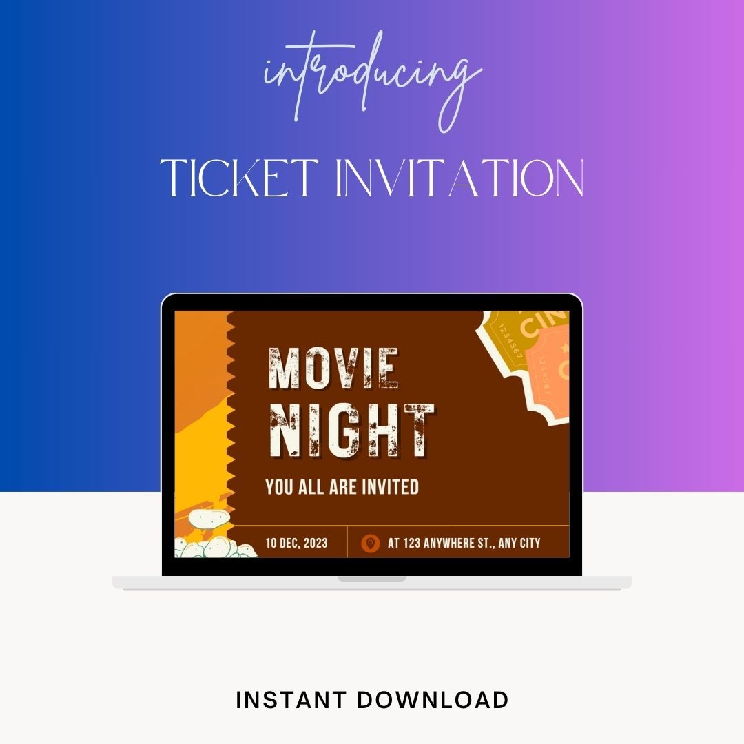 Ticket Invitation Template Printable in PDF, Word