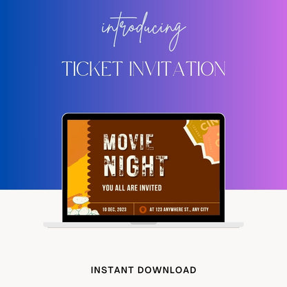 Ticket Invitation Template Printable in PDF, Word