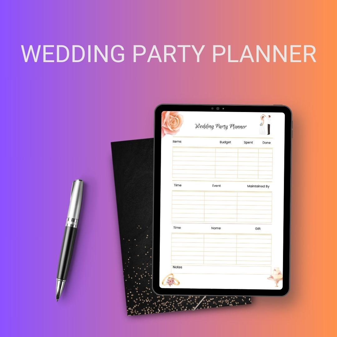 Wedding Party Planner Template Printable [PDF, Word, Excel]