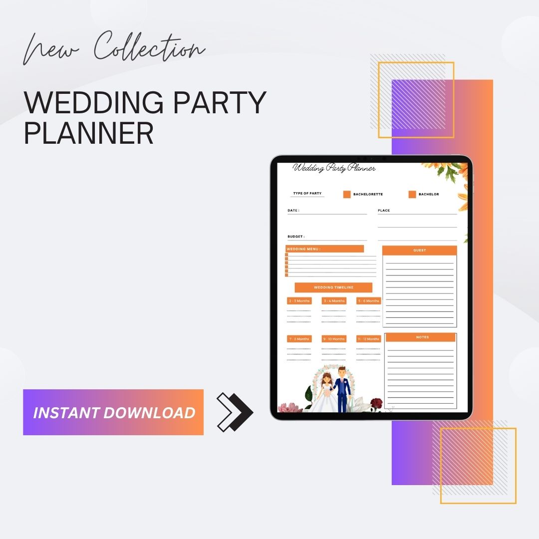 Wedding Party Planner Template Printable [PDF, Word, Excel]